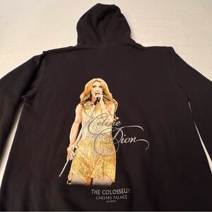Celine Dion The Colosseum Caesars Palace Hoodie Size Medium Sweatshirt Las Vegas